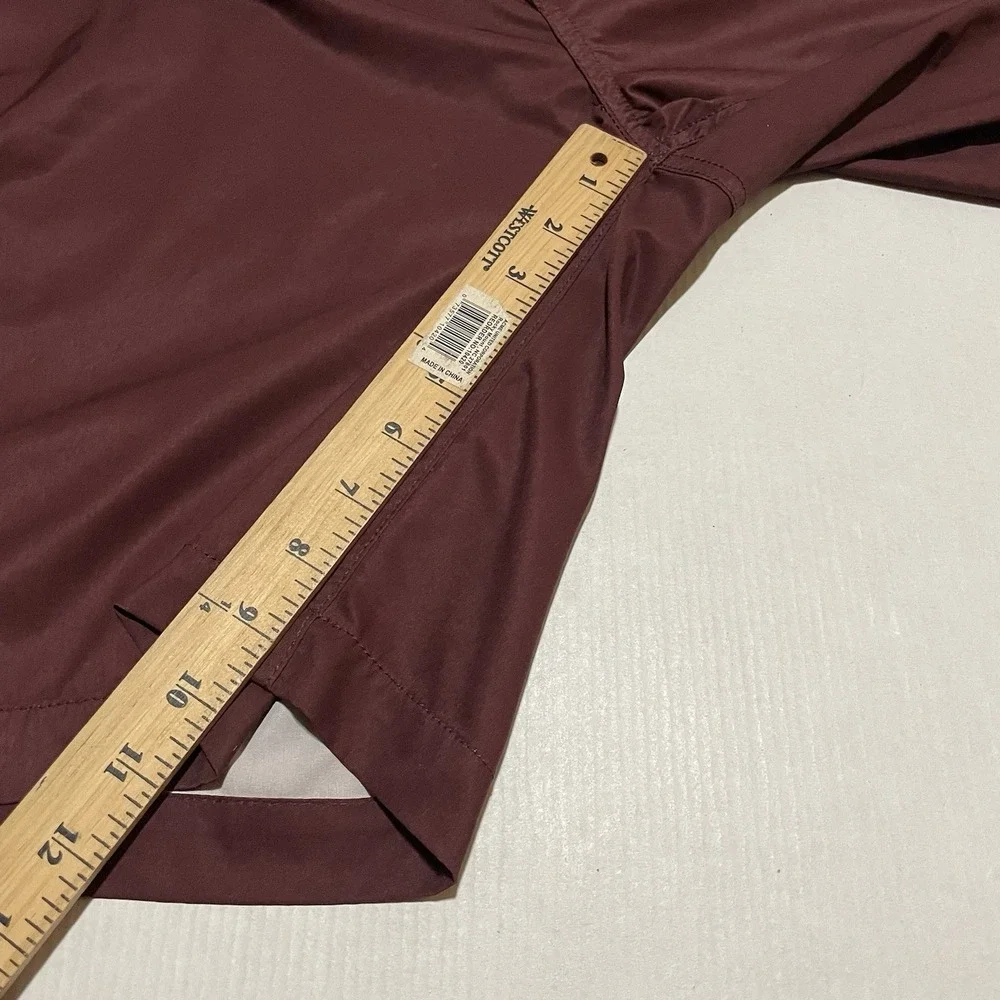 Rhythm Board Shorts Men's Size 32 X 9.5 Burgundy Maroon Stretch Swim Trunks